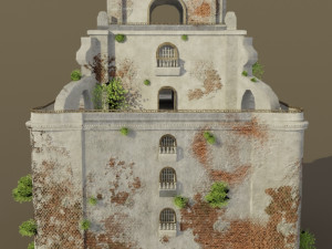 sinking bell tower 3D 模型