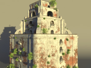 sinking bell tower 3D 模型