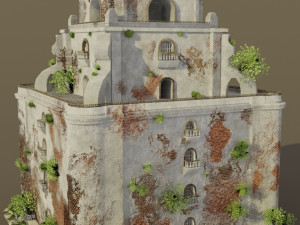 sinking bell tower 3D 模型