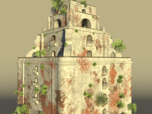 sinking bell tower 3D 模型