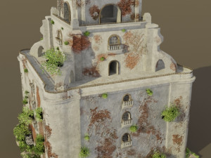 sinking bell tower 3D 模型