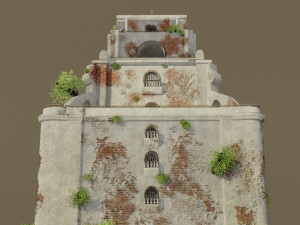 sinking bell tower 3D 模型