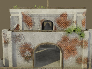 sinking bell tower 3D 模型