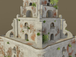 sinking bell tower 3D 模型