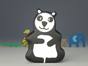 wooden animals savannah 3D Model
