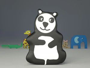 wooden animals savannah 3D Model