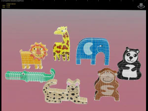 wooden animals savannah 3D Model