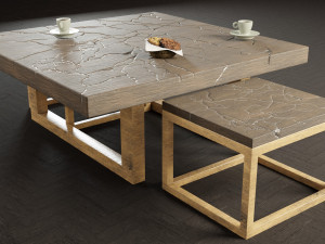 kintsugi coffee table sets 3D Модель