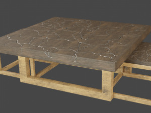 kintsugi coffee table sets 3D Модель