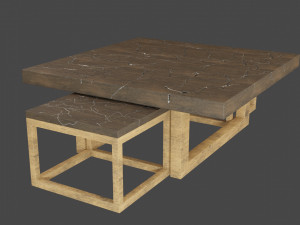 kintsugi coffee table sets 3D Модель