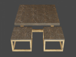 kintsugi coffee table sets 3D Модель