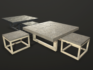 kintsugi coffee table sets 3D Модель