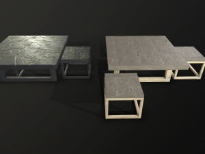 kintsugi coffee table sets 3D Модель