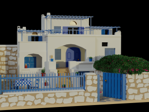 greek house 3D मॉडल