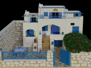 greek house 3D मॉडल