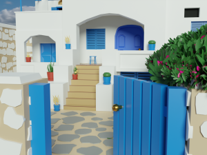 greek house 3D मॉडल