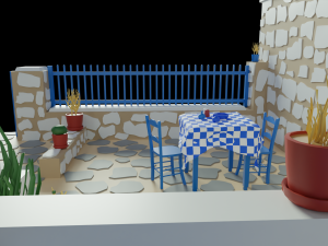 greek house 3D मॉडल