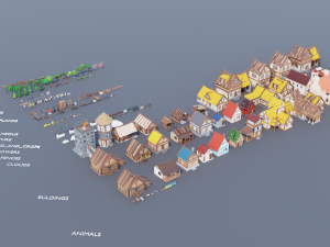 Village asset pack Modelo 3D