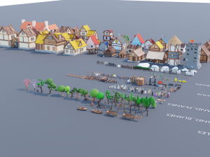 Village asset pack Modelo 3D