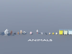 Pacote de recursos da vila Modelo 3D