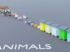 Pacote de recursos da vila Modelo 3D