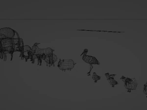 Pacote de recursos da vila Modelo 3D