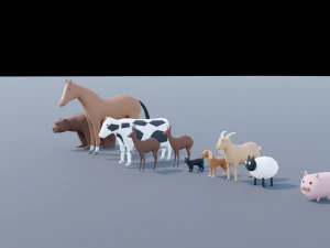 Pacote de recursos da vila Modelo 3D