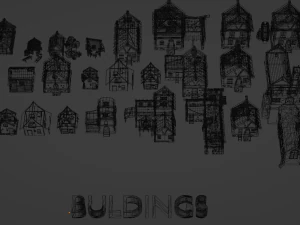 Pacote de recursos da vila Modelo 3D