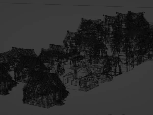 Pacote de recursos da vila Modelo 3D