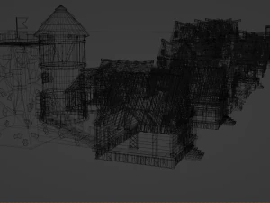Pacote de recursos da vila Modelo 3D