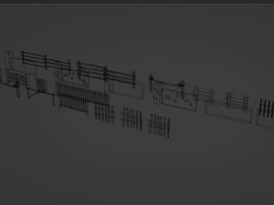 Pacote de recursos da vila Modelo 3D