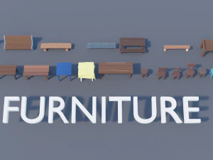 Pacote de recursos da vila Modelo 3D