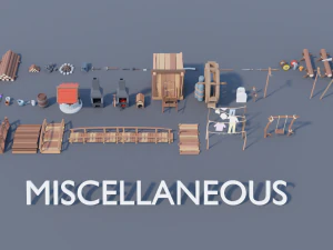 Pacote de recursos da vila Modelo 3D