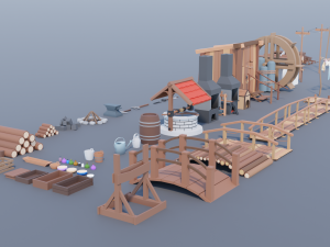 Village asset pack Modelo 3D