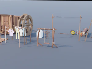 Pacote de recursos da vila Modelo 3D