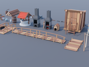 Village asset pack Modelo 3D