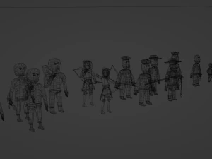 Pacote de recursos da vila Modelo 3D