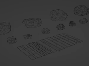 Pacote de recursos da vila Modelo 3D