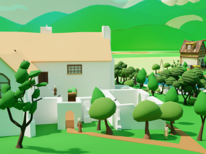 Slavic town Modèle 3D
