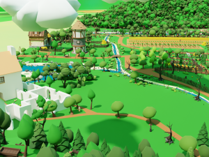 Slavic town Modèle 3D