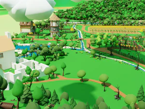 Slavic town 3D Model