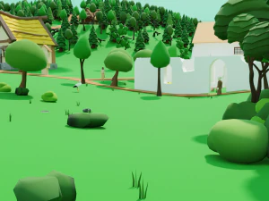 Slavic town 3D Model