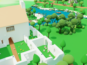 Slavic town Modèle 3D