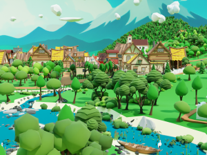 Slavic town Modèle 3D