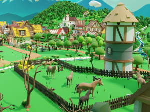 Slavic town Modèle 3D