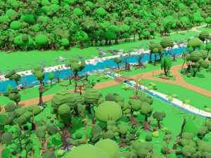 Slavic town Modèle 3D