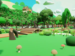 Slavic town 3D Model