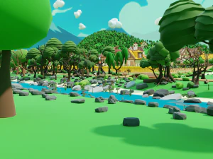 Slavic town 3D Model
