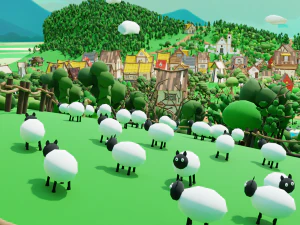 Slavic town 3D Model