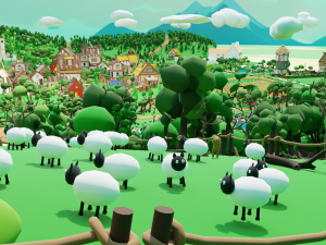 Slavic town Modèle 3D